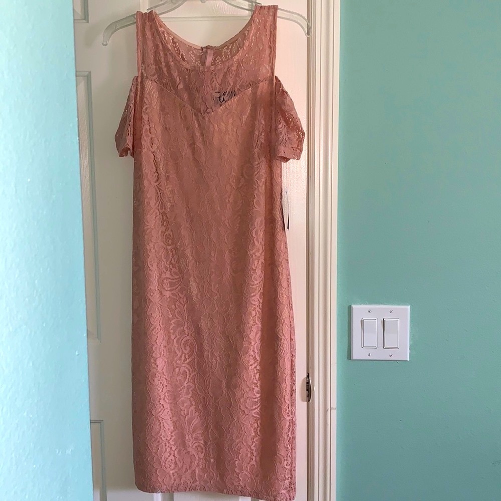 NWT- pink lace dress- size 6